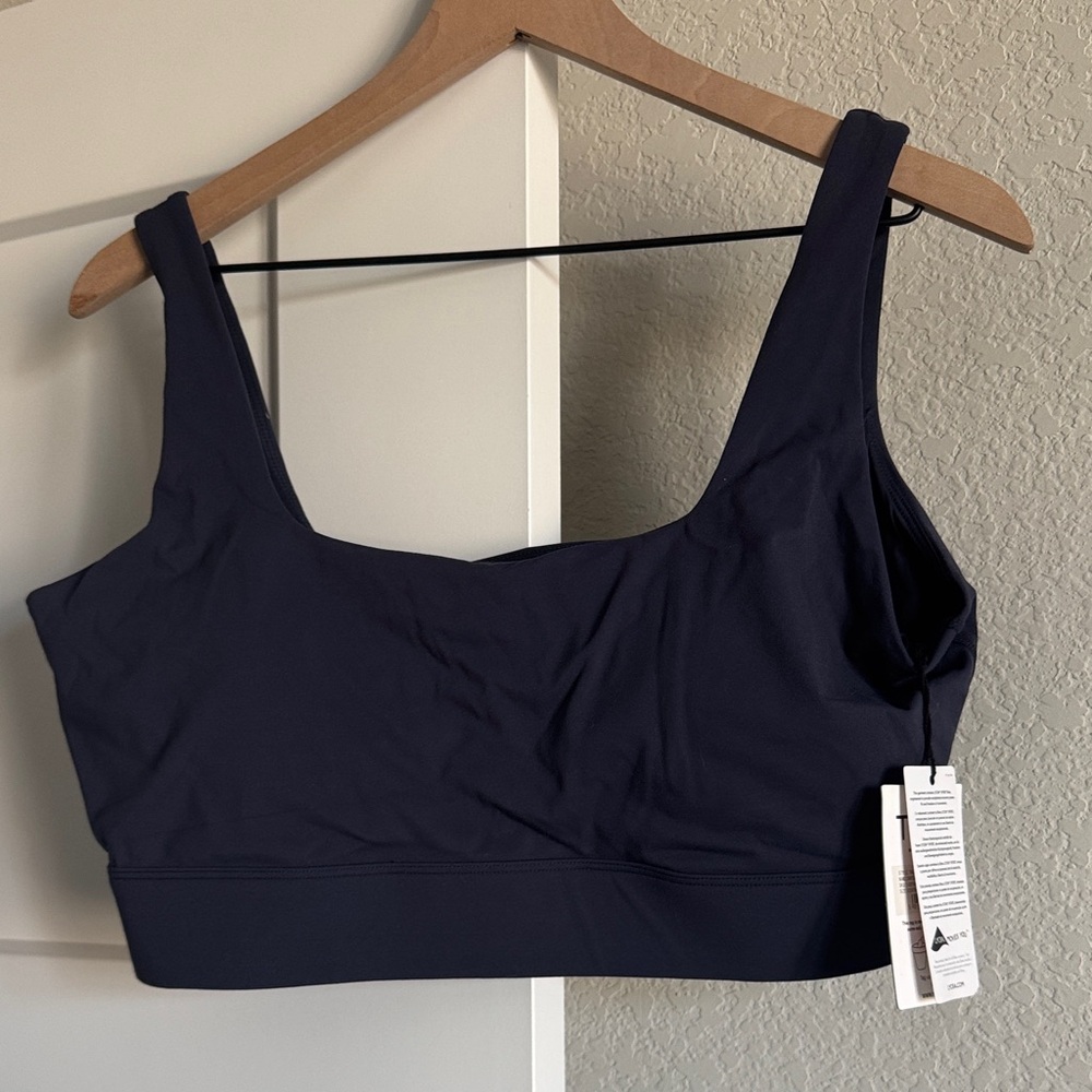 Tala Dayflex Minimal Square Neck Navy Blue Sports Bra